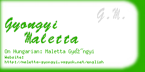 gyongyi maletta business card